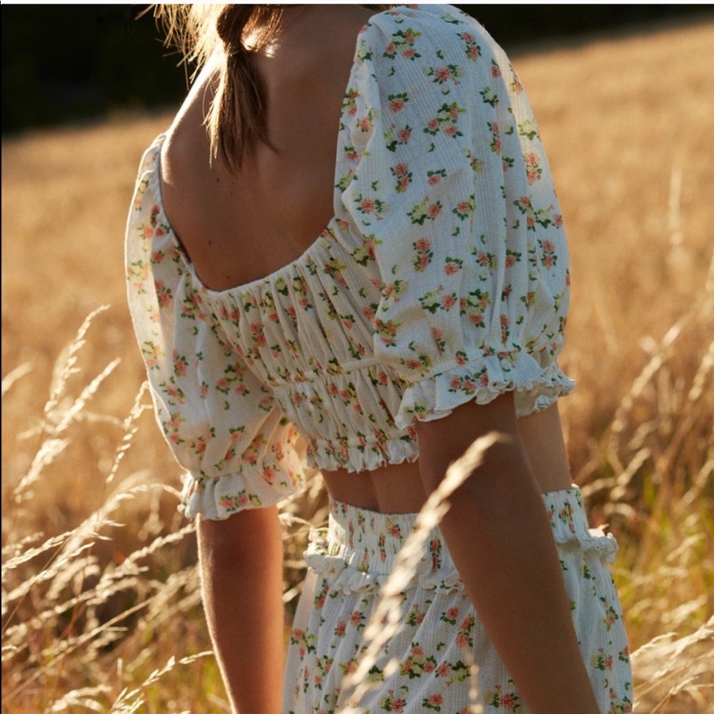 For Love & Lemons Lola Pointelle Shorts - Picture 3 of 10
